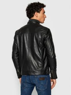 ΧΟΝΔΡΙΚΟ ΕΜΠΟΡΙΟ ⭐ Selected Homme Άνδρες Δερμάτινα Μπουφάν Μπουφάν δερμάτινο Iconic 16077540 Μαύρο Regular Fit 👏 -Selected Homme Κατάστημα unnamed file 1093