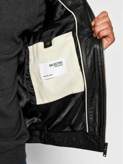 ΧΟΝΔΡΙΚΟ ΕΜΠΟΡΙΟ ⭐ Selected Homme Άνδρες Δερμάτινα Μπουφάν Μπουφάν δερμάτινο Iconic 16077540 Μαύρο Regular Fit 👏 -Selected Homme Κατάστημα unnamed file 1095