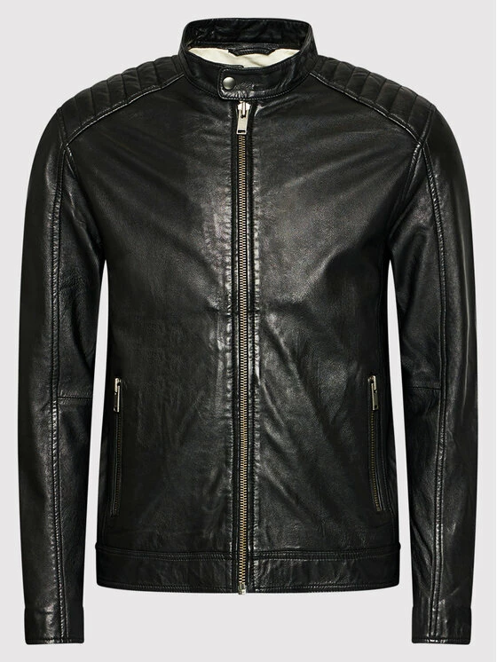 Συμφωνίες 😍 Selected Homme Άνδρες Δερμάτινα Μπουφάν Μπουφάν δερμάτινο Iconic 16077538 Μαύρο Regular Fit 😉 7 Συμφωνίες 😍 Selected Homme Άνδρες Δερμάτινα Μπουφάν Μπουφάν δερμάτινο Iconic 16077538 Μαύρο Regular Fit 😉 - Image 5