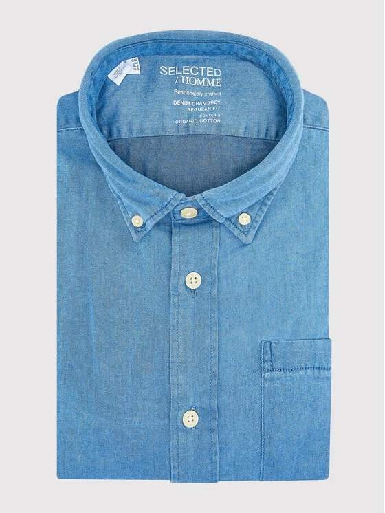 ΧΟΝΔΡΙΚΟ ΕΜΠΟΡΙΟ 🎁 Selected Homme Άνδρες Casual Πουκάμισα Τζιν πουκάμισο Rick 16077358 Μπλε Regular Fit 👏 7 ΧΟΝΔΡΙΚΟ ΕΜΠΟΡΙΟ 🎁 Selected Homme Άνδρες Casual Πουκάμισα Τζιν πουκάμισο Rick 16077358 Μπλε Regular Fit 👏 - Image 5