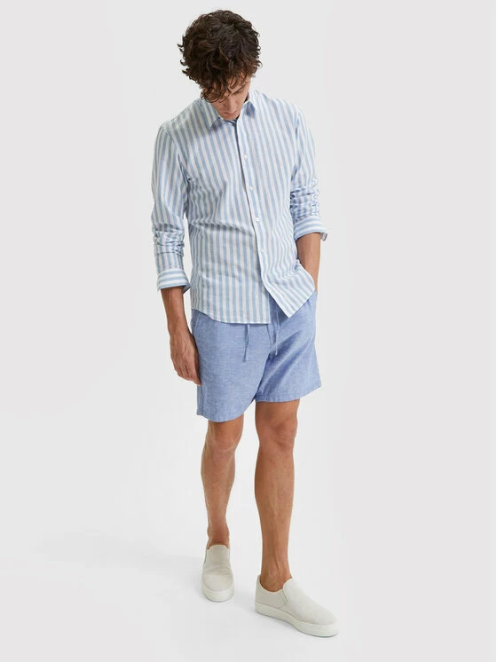 Ολοκαίνουργιο 🧨 Selected Homme Άνδρες Υφασμάτινα Σορτς Σορτς υφασμάτινο New Linen 16085819 Μπλε Comfort Fit ⭐ 6 Ολοκαίνουργιο 🧨 Selected Homme Άνδρες Υφασμάτινα Σορτς Σορτς υφασμάτινο New Linen 16085819 Μπλε Comfort Fit ⭐ - Image 4