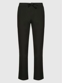 Καλύτερη πώληση 😀 Selected Homme Άνδρες Υφασμάτινα Παντελόνια Παντελόνι υφασμάτινο New Linen 16085822 Μαύρο Straight Fit 😀