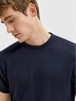 Ολοκαίνουργιο 🎁 Selected Homme Άνδρες T-shirts T-Shirt Eshan 16084630 Σκούρο μπλε Regular Fit 🧨 -Selected Homme Κατάστημα unnamed file 2105
