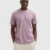 Πολύ καλή προσφορά ⭐ Selected Homme Άνδρες T-shirts T-Shirt Eshan 16084630 Μωβ Regular Fit 💯 -Selected Homme Κατάστημα unnamed file 2108