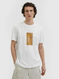 Πολύ καλή προσφορά 👏 Selected Homme Άνδρες T-shirts T-Shirt Rob 16084688 Λευκό Relaxed Fit 🔥