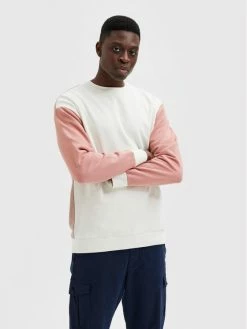 Νέος 🎉 Selected Homme Άνδρες Μπλούζες Χωρίς Φερμουάρ Μπλούζα Dominic 16084680 Ροζ Relaxed Fit 🔔