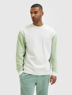 Ολοκαίνουργιο 🛒 Selected Homme Άνδρες Μπλούζες Χωρίς Φερμουάρ Μπλούζα Dominic 16084680 Πράσινο Relaxed Fit 💯