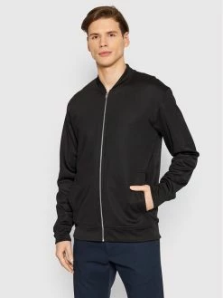 Flash Sale ✨ Selected Homme Άνδρες Μπλούζες Με Φερμουάρ Μπλούζα Merl 16083442 Μαύρο Regular Fit 🔥