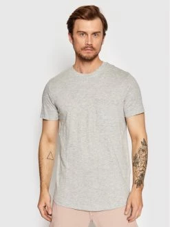Εξοδος 👏 Selected Homme Άνδρες T-shirts T-Shirt Rockford 16083432 Γκρι Regular Fit ❤️