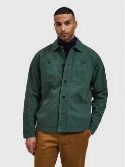 Προώθηση 🥰 Selected Homme Άνδρες Τζιν Μπουφάν Τζιν μπουφάν New 16085233 Πράσινο Loose Fit 🥰