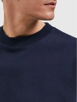 Ολοκαίνουργιο 👏 Selected Homme Άνδρες T-shirts T-Shirt Corton 16085663 Σκούρο μπλε Oversize 👏 -Selected Homme Κατάστημα unnamed file 311