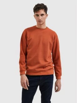 Εξοδος 🎁 Selected Homme Άνδρες Μπλούζες Χωρίς Φερμουάρ Μπλούζα Morell 16085661 Καφέ Regular Fit 🧨