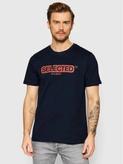 Πολύ καλή προσφορά 👏 Selected Homme Άνδρες T-shirts T-Shirt Daniel 16085965 Σκούρο μπλε Regular Fit 😍